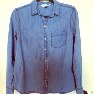 Denim Button-Up Shirt